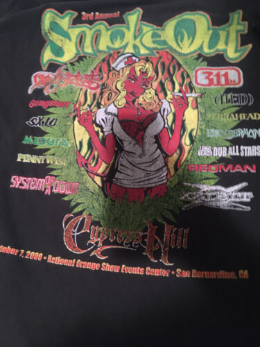 Vintage Cypress Hill T Shirt XL Smoke Out 2000 Y2K