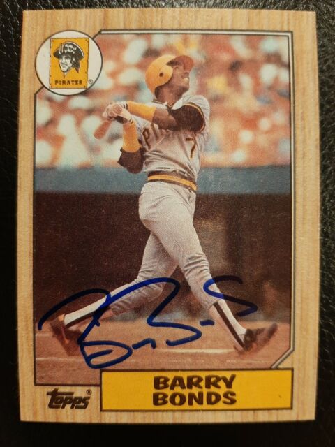 1987 Topps Signed Barry Bonds Autographed Pittsburgh Pirates | eBay