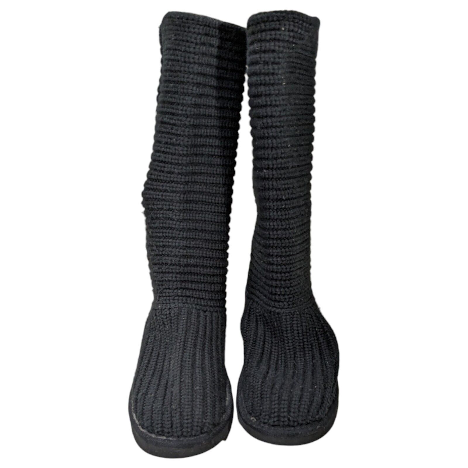 UGG Cardy Knitted Tall Boots Black Womens Size 7 … - image 3