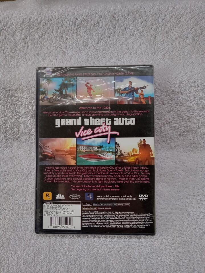 Grand Theft Auto Vice City GTA New PlayStation 2 PS2 1st Print ...