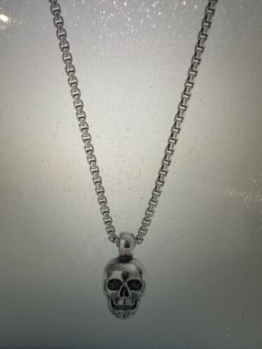 Degs And Sal Sterling Silver Skull Necklace