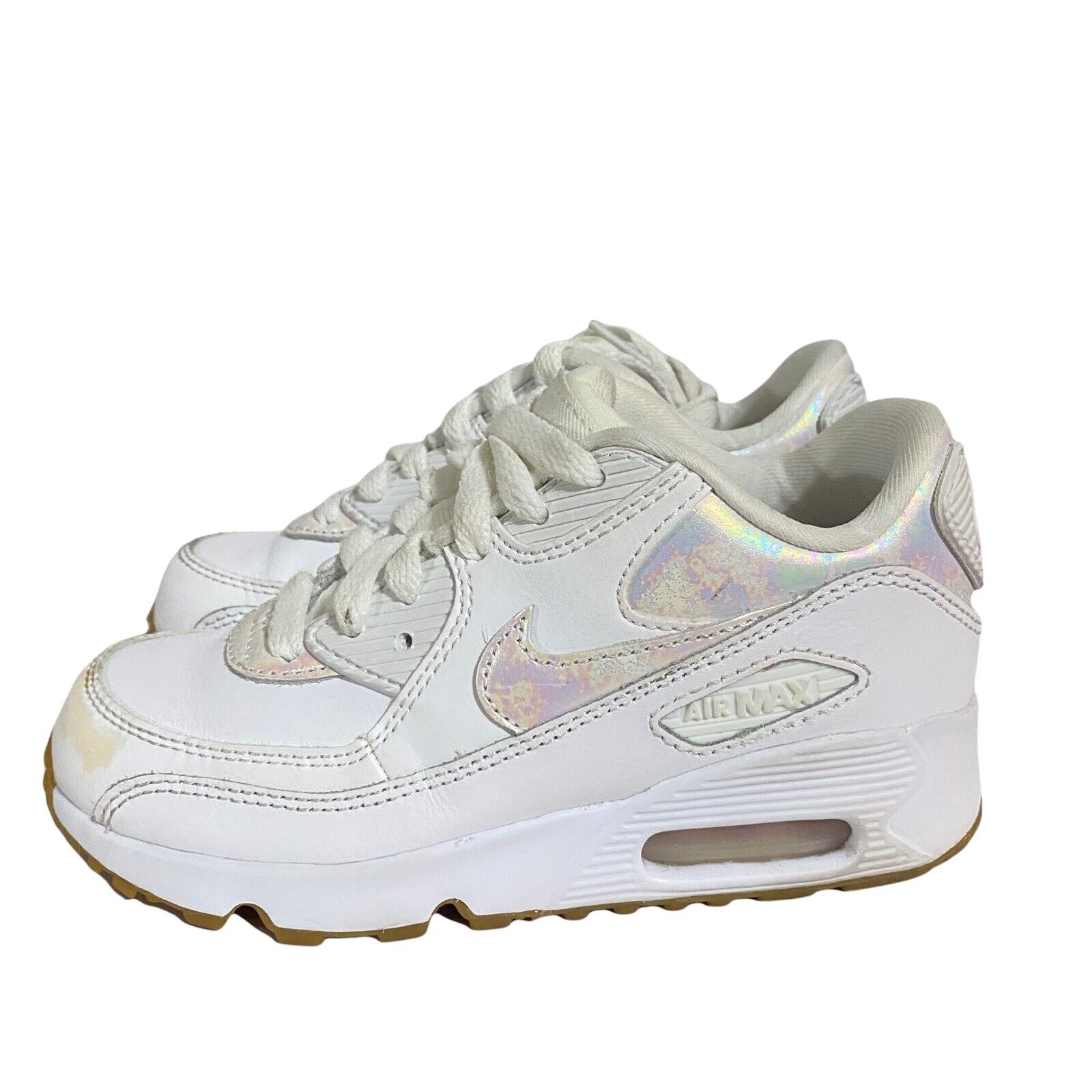 NIKE Air Max 90 LTR SE GP Running Shoes 897986-101 White-Prism Pink sz 12C  | eBay