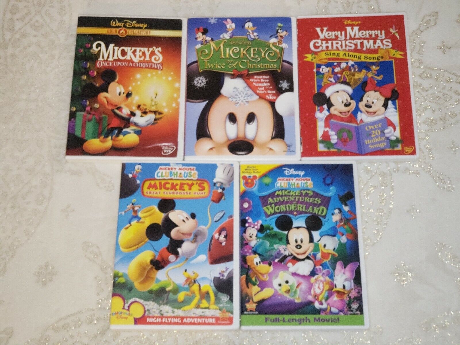 Disney Mickey Mouse DVD's Lot of 5 Clubhouse, Christmas, Sing Along ...