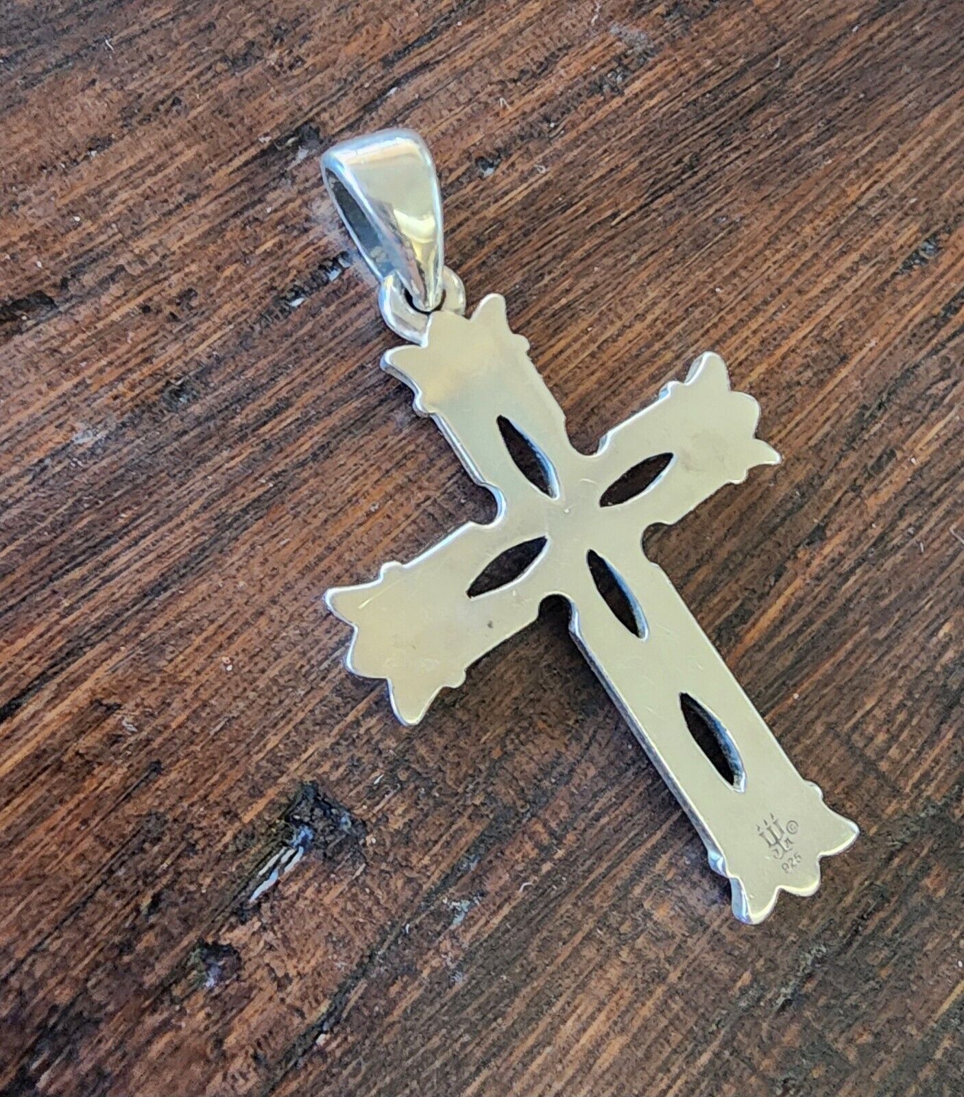 Retired James Avery Large Sterling Silver Cross P… - image 2