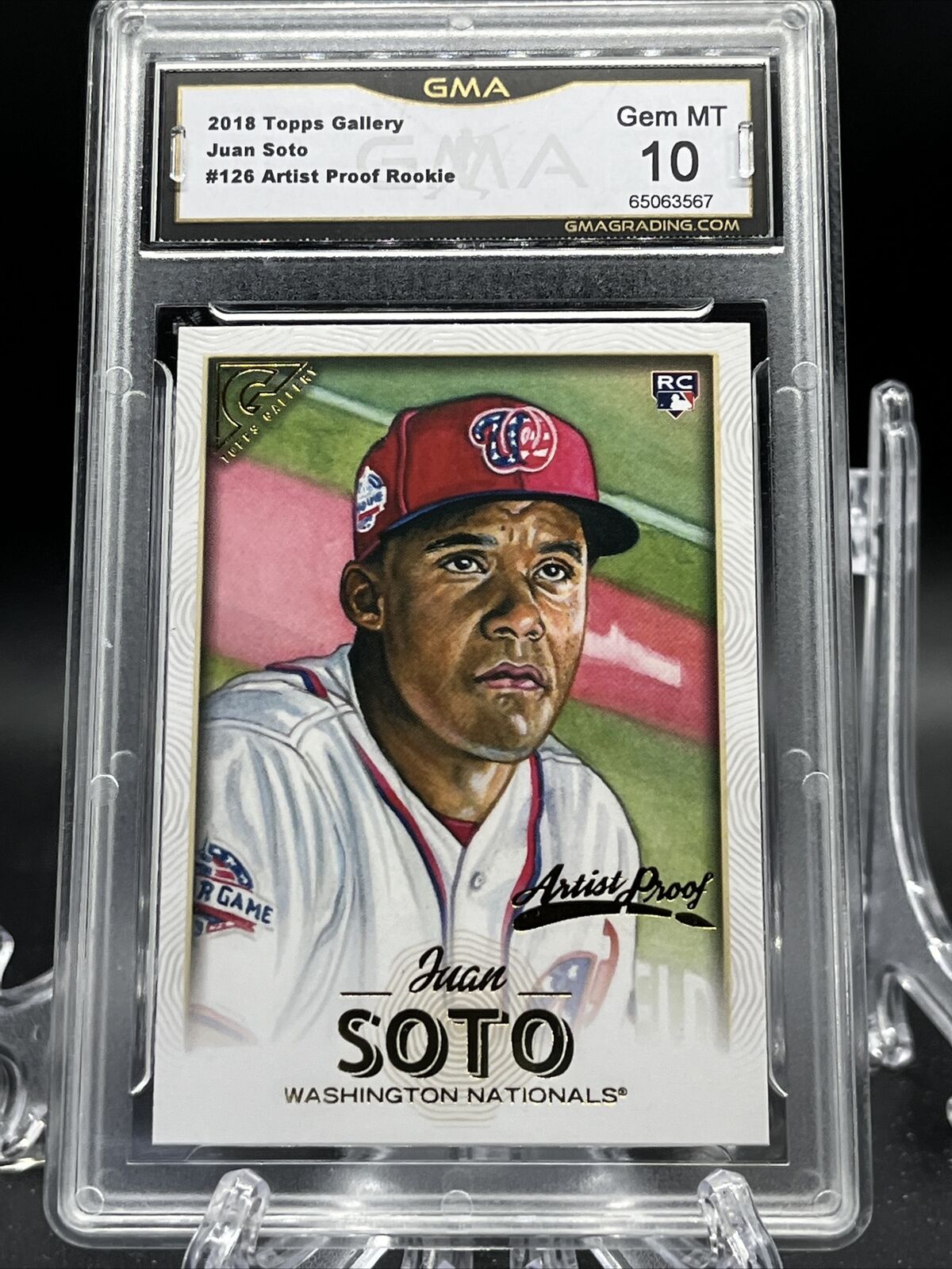 2018 Topps Gallery Artist Proof Juan Soto Rookie Card GMA GEM MINT 10 ...