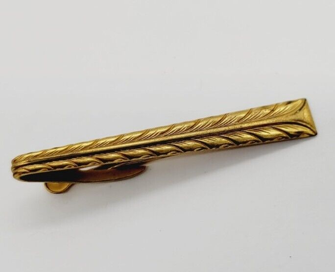 Vintage HICKOK Tie Bar Clip Gold tone - image 1