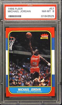 1986 Fleer Michael Jordan PSA 8 NM-MT Bulls Rookie RC #57 | eBay