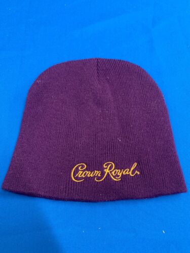 Crown Royal Hat Beanie Purple Gold Pre Owned HT 86