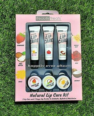 Beauty Treats Natural Lip care set! 3 Lip Cares + 3 Sugar ...