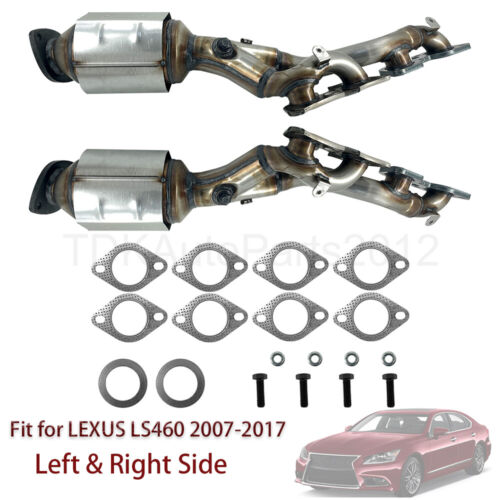 LH &RH Catalytic Converter with Exhaust Manifold for LEXUS LS460 2007 ...