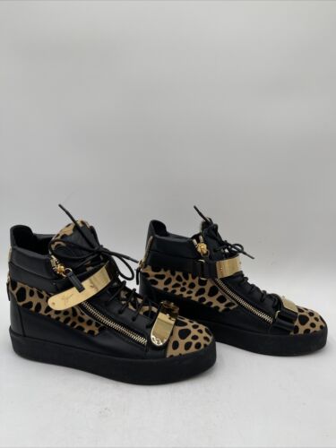 Giuseppe Zanotti Coby Exotic Black/Loepard Size 42