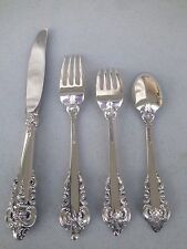 Wallace Sterling Silver Grand Grande Baroque - 4 pc Place Setting Clean Nice