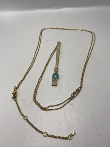 Anthropologie Harmonia Necklace Gold Tone 35” Chai