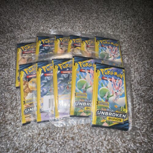 UNBROKEN BONDS Sun & Moon Pokemon TCG 3-card mini Booster Pack 22x | eBay