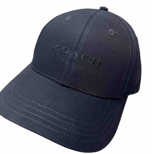 Coach Hat Baseball Cap Embroidered Logo Black CH409 SIZE M/L NWOT | eBay