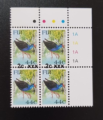 FIJI-ERROR PROVISIONAL OVERPRINT ON THE PERF. LINE+MISSING OPT,2c/44c ...