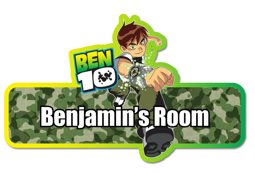 Ben 10 Personalised Name Plate/Door Sticker | eBay