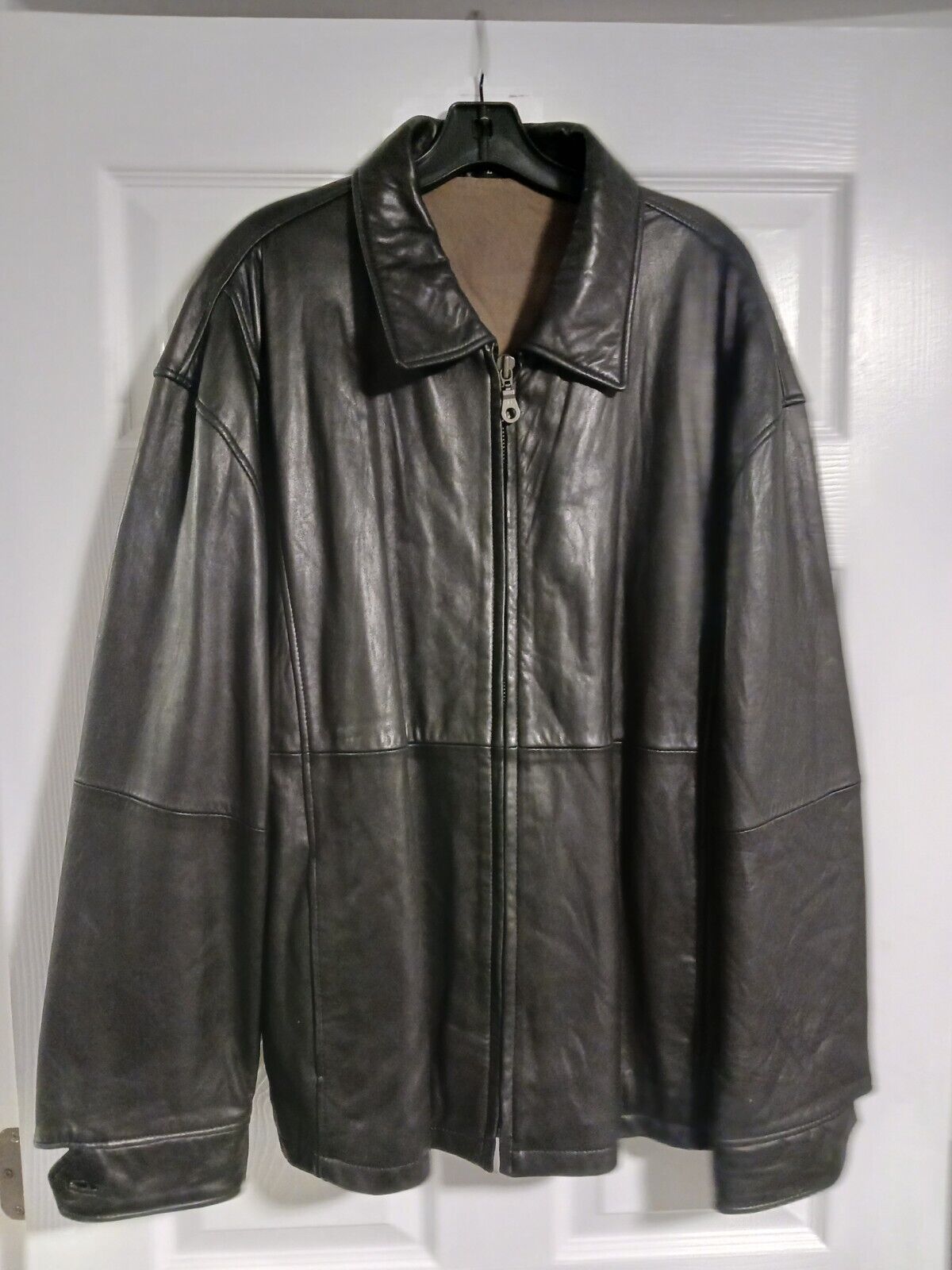 Alexander Julian Mens Leather Jacket Size Large - image 1