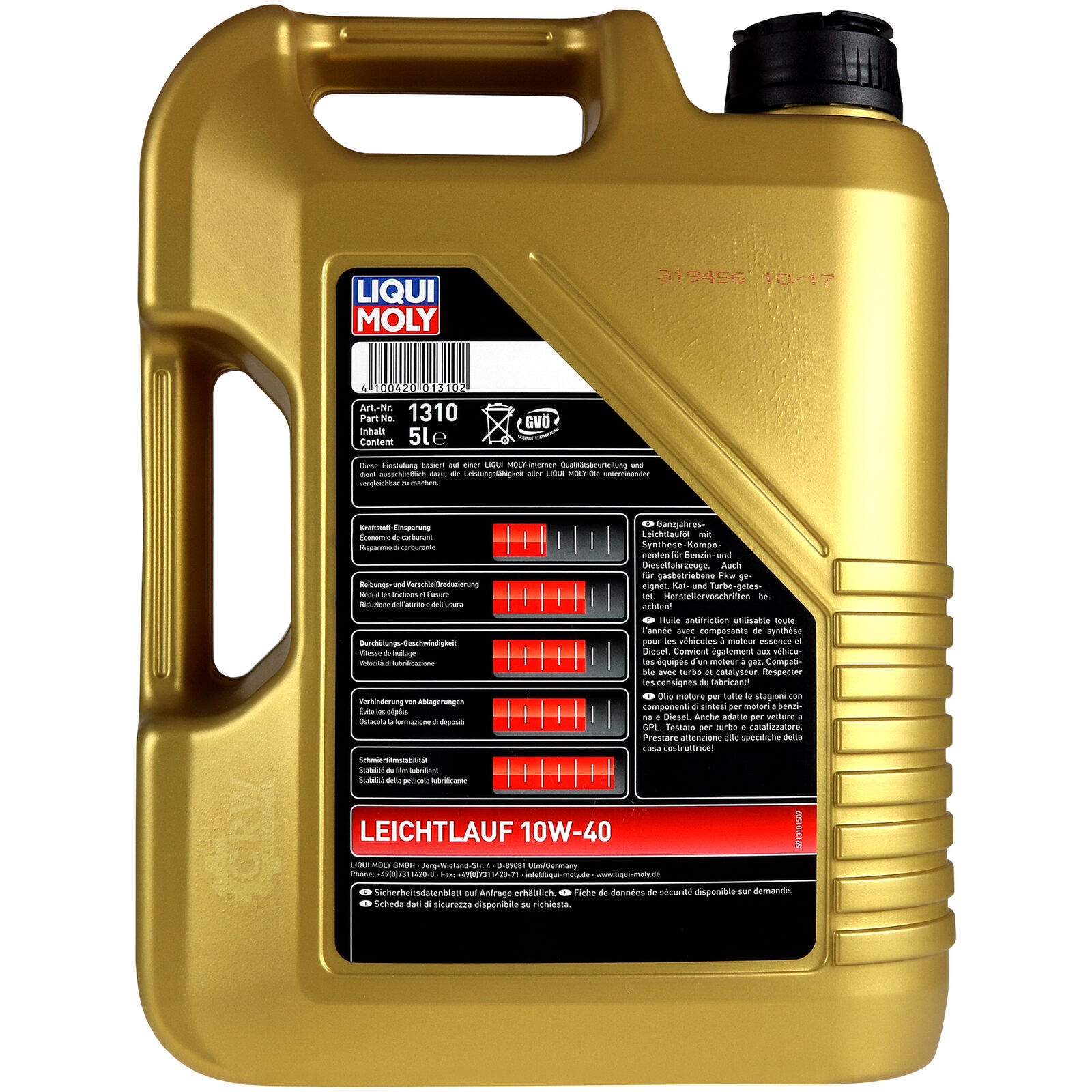 Kit Ispezione Filtro Liqui Moly Olio 5L 10W-40 per Hyundai Trajet Fo 2. ...