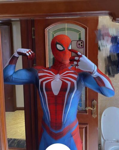 PS4 Spider-Man Cosplay Costume 3D Print Spiderman Zentai Suit For Adult &  Kids | eBay