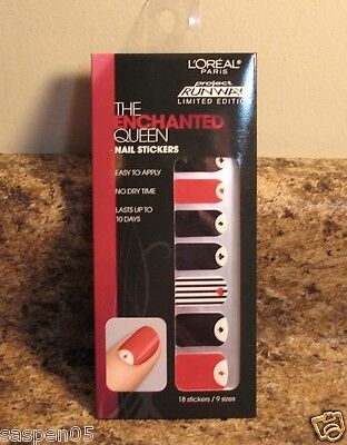 Loreal Paris Nail Stickers The Enchanted Queen Design Red Black New Ebay