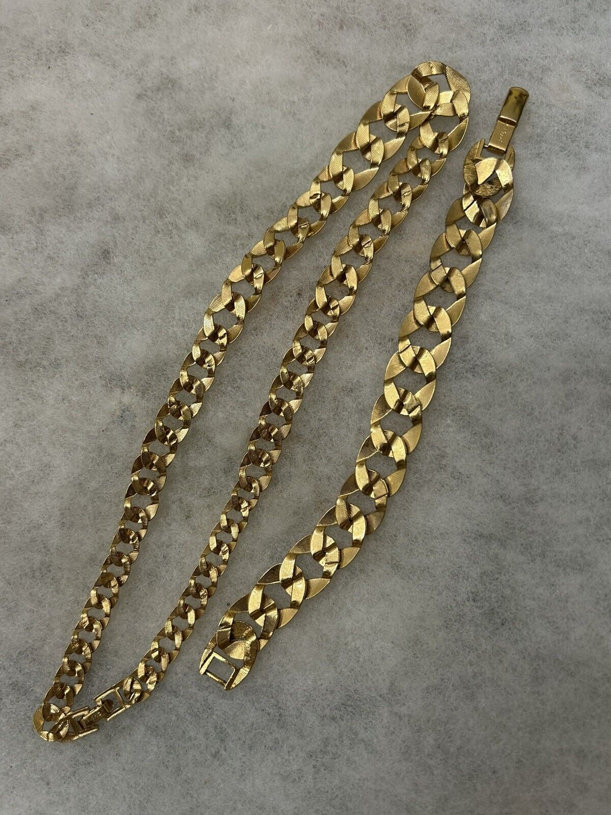 Vintage Monet Gold tone Necklace Bracelet - image 6