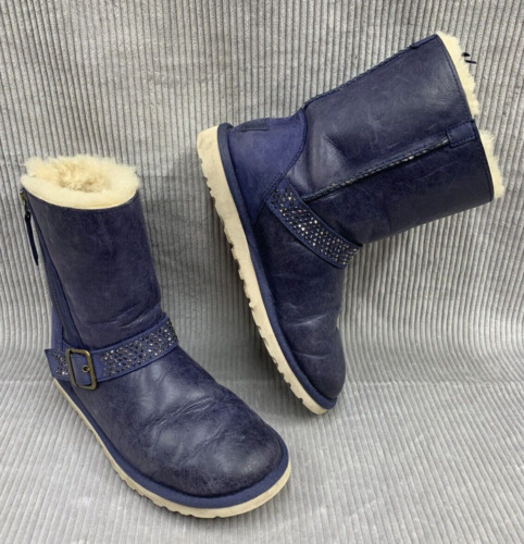 UGG Australia Josette Boots Women's 6 Blue Studded