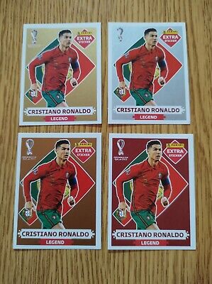 Cristiano Ronaldo 4 Extra Stickers: Gold+ Silver+ Bronze+ Red for ...