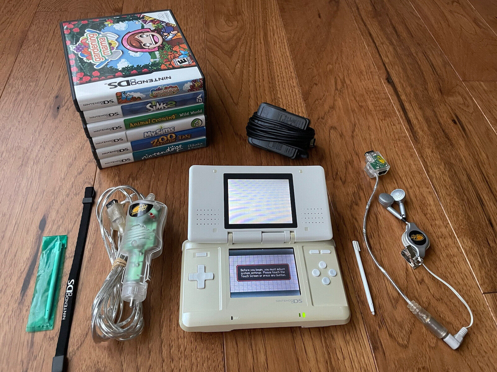 Nintendo DS original White with Charger, Accessories, Stylist, Games | eBay