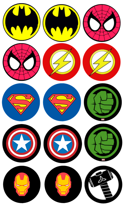 15 Pre-Cut Edible Icing Super Hero Logos Cupcake Cake Icing Toppers | eBay