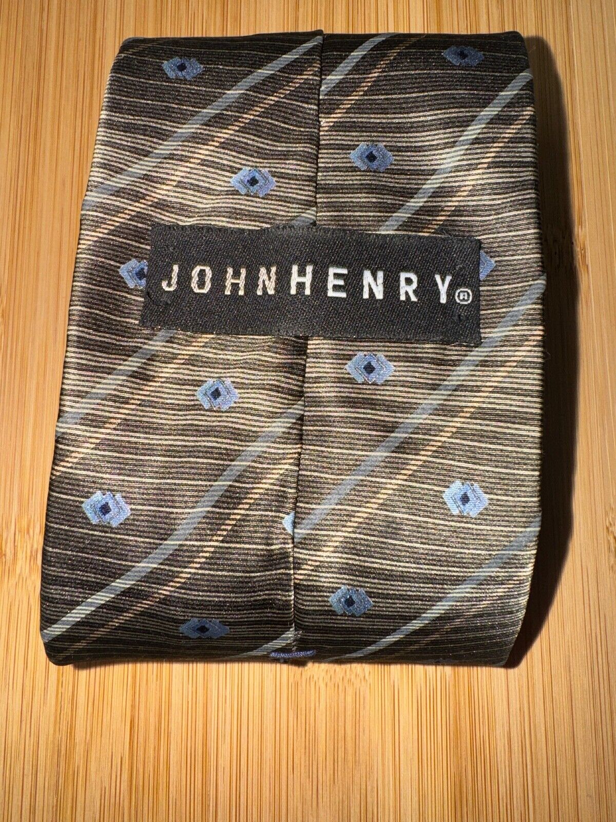 John Henry Brown Multicolor Striped Tie - image 2