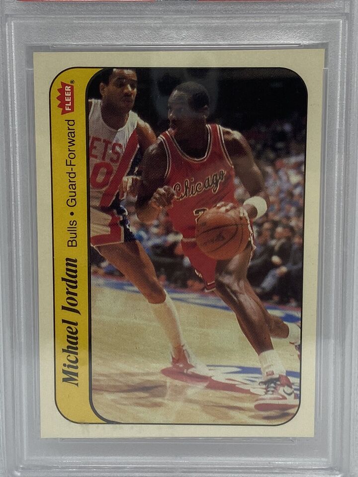 1986 Fleer Michael Jordan Rookie RC Sticker #8 NM-MT PSA 8 (ST) | eBay