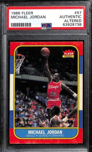 1986 Fleer MICHAEL JORDAN RC PSA AUTHENTIC | eBay