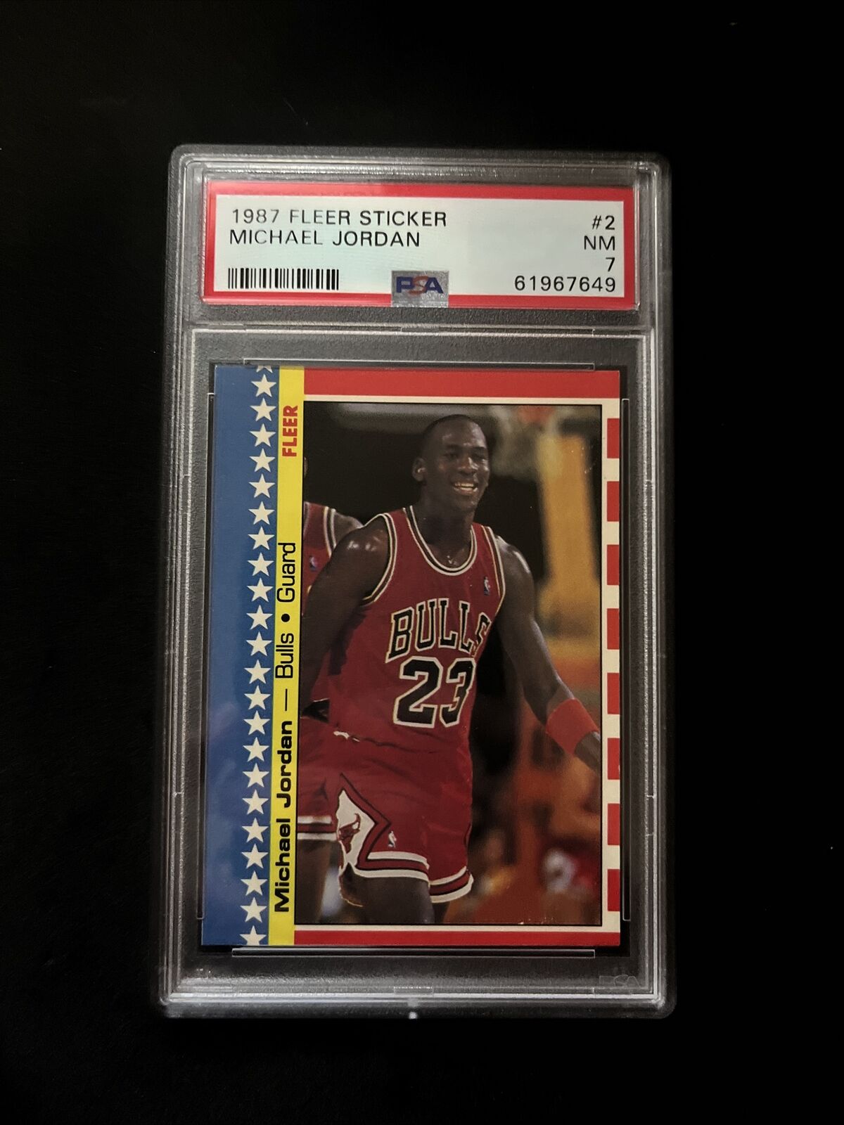 1987 Fleer Sticker Michael Jordan Psa 7 | eBay