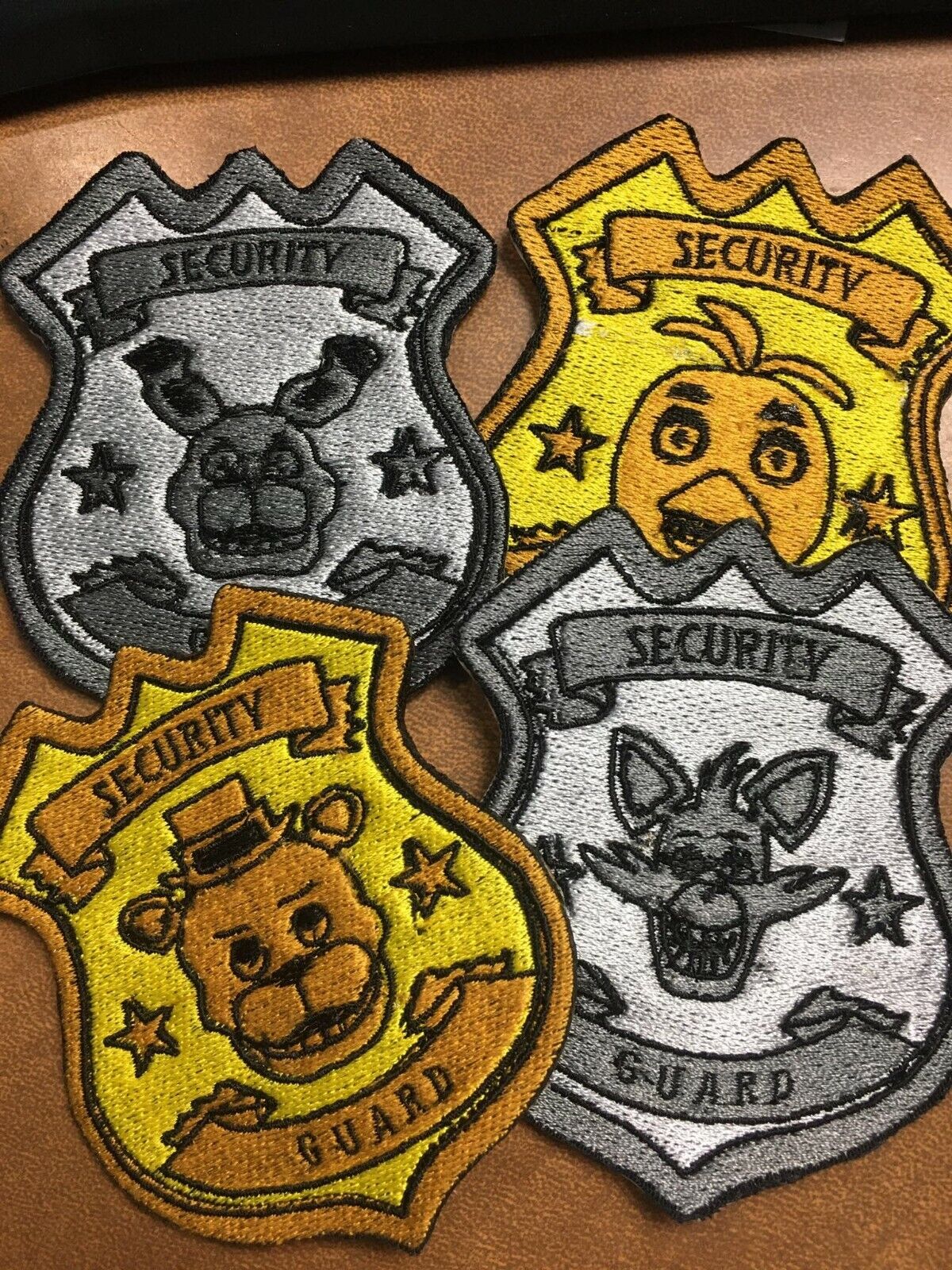 Five Nights At Freddy's FNAF Security Guard Badge Bonnie Foxy Iron On ...