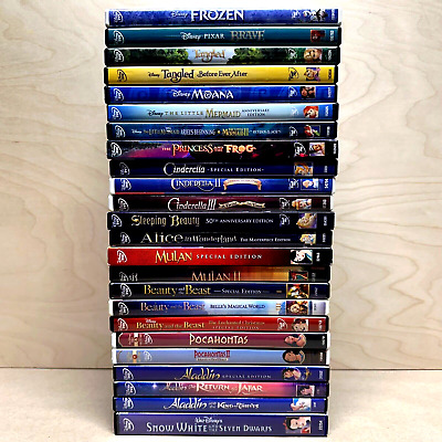 Lot of 24 Walt Disney Princess DVDs (25 Movies) Cinderella Frozen ...