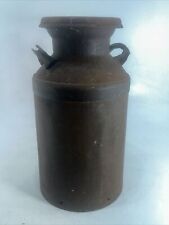 Antique Vintage Large Farmhouse Dairy Metal Milk Can With Lid Display Prop Paint