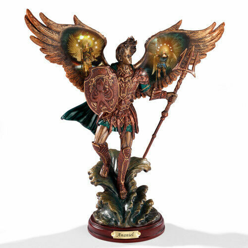 ANANIEL ANGEL RAIN OF GOD Bronze Colour Archangel Figurine Bradford ...