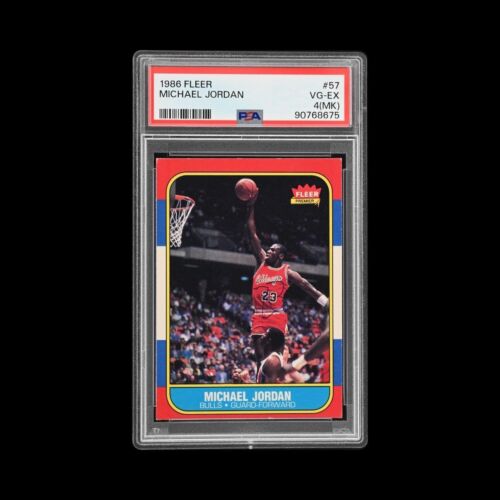 1986 Fleer Michael Jordan #57 Rookie RC PSA 4 MK Very Sharp With Great ...