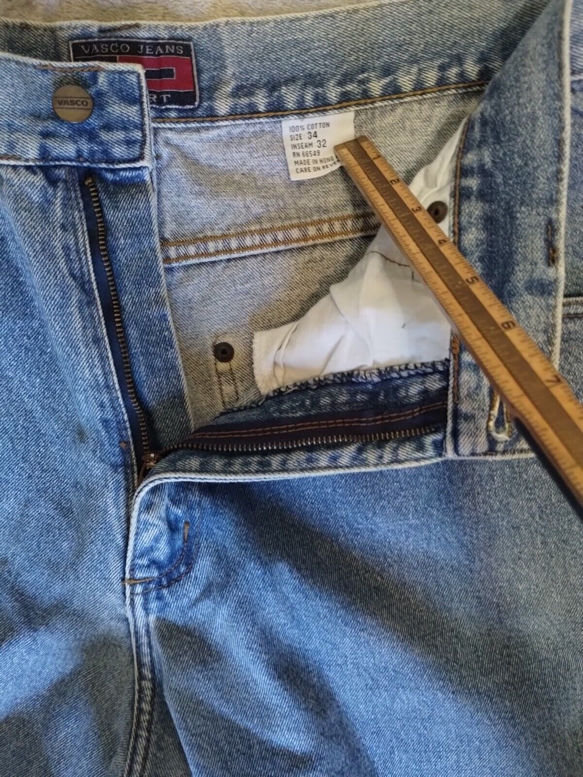 Baggy Y2K Style Vintage Vasco Sports Denim Jeans … - image 3