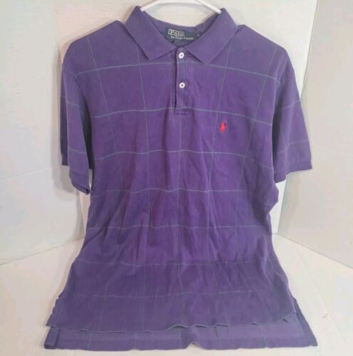 Polo Ralph Lauren Made USA Purple Stripe Polo Shi… - image 1