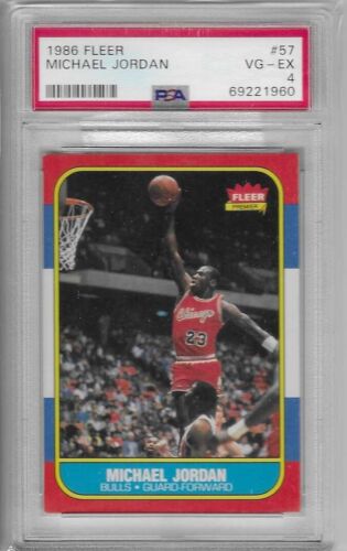 1986 Fleer Michael Jordan RC ROOKIE HOF GOAT #57 PSA 4 VG-EX | eBay