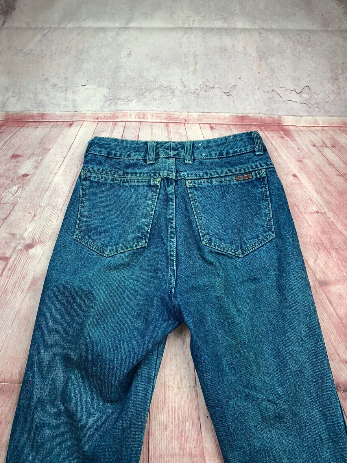 Vintage 80’s SASSON Acid Wash Teal Mom Jean Size … - image 13