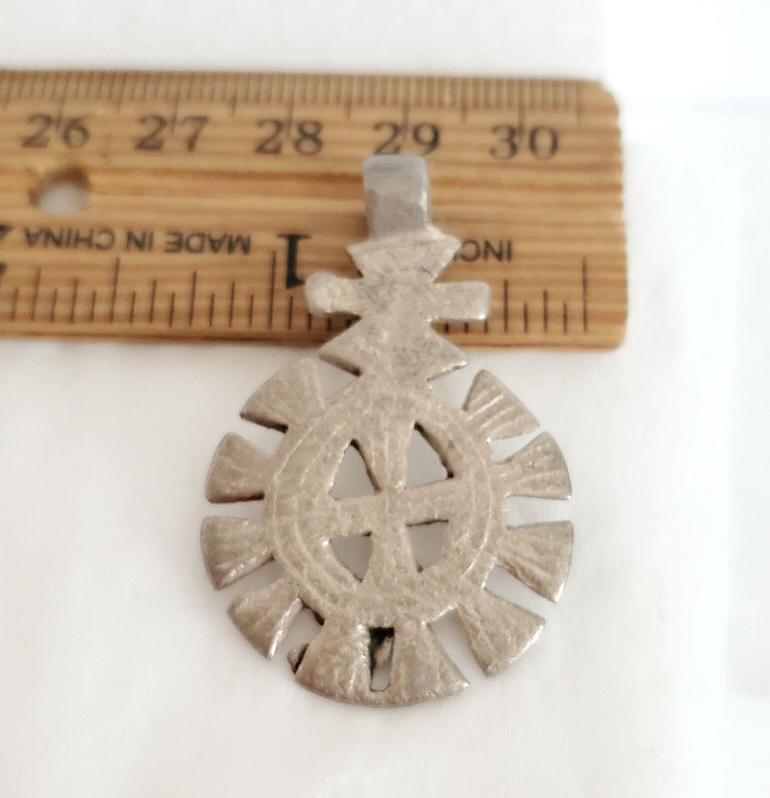 Antique Silver Ethiopian pendant Amulet, Genuine … - image 7