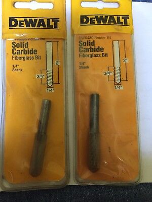 Dewalt DW6430 Solid Carbide Fiberglass Router Bit 1 4 