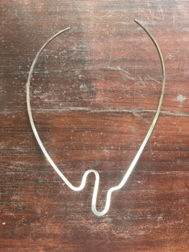 Sterling Silver Vintage STIFF COLLAR NECKLACE Zig… - image 1