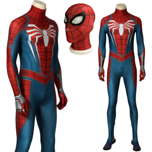 Game SPIDERMAN PS4 Spiderman Costume Superhero Cosplay Adult Halloween  Costume | eBay