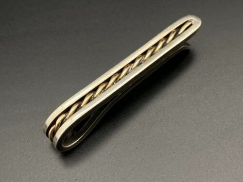 Vintage Handmade Sterling Silver "Molo"? Tie Clip - image 1