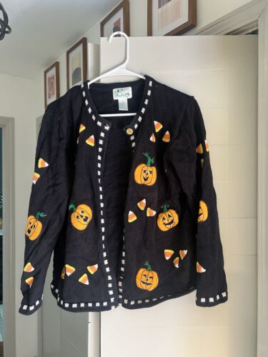 hand knit vintage halloween sweater