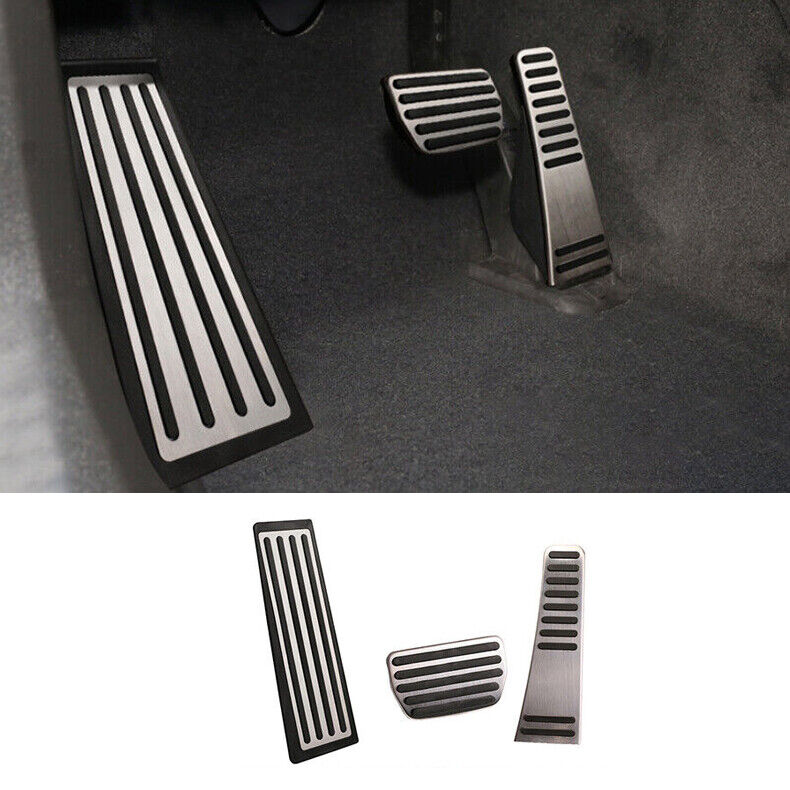 For Volvo S90 2017-22 Silver Non-Slip Accelerator Brake Foot Rest Pedal ...